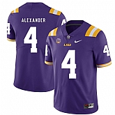 LSU Tigers 4 Kwon Alexander Purple Nike College Football Jersey Dzhi,baseball caps,new era cap wholesale,wholesale hats